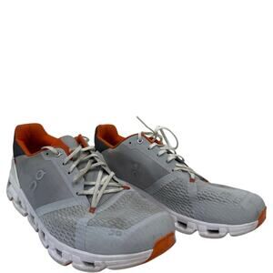 On Running Cloud Men’s Sneakers Gray Orange Size 12 (EU 47) Swiss Engineering